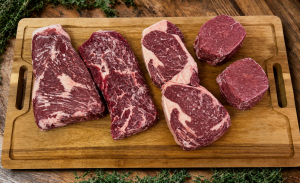steak, ground beef, beef patties