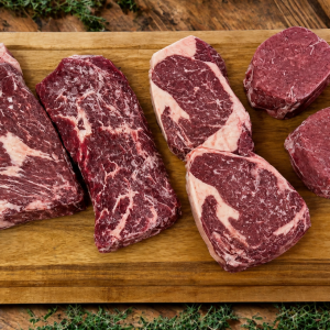 steak, ground beef, beef patties